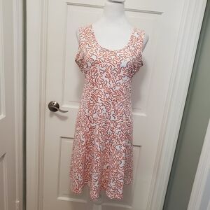 Mahi Gold Coral Print Sleeveless Dress Size Medium, Sundress, Travel, Resortwear